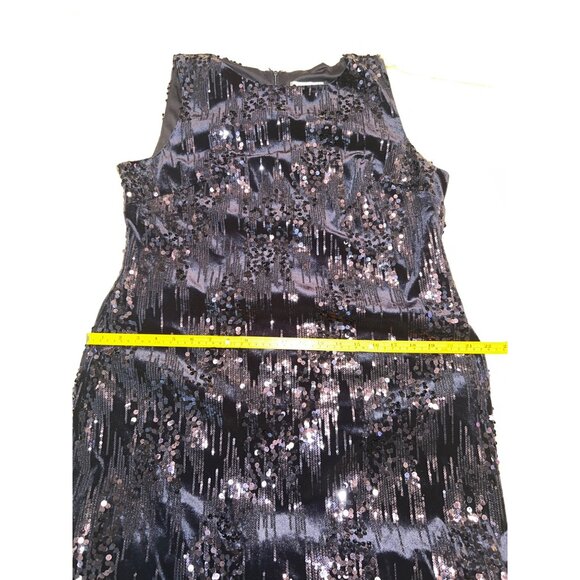 Jackie Jon‎ Blue Sequin Stretch Dress - Size 16 | Party-Ready & Comfortable - Picture 8 of 9